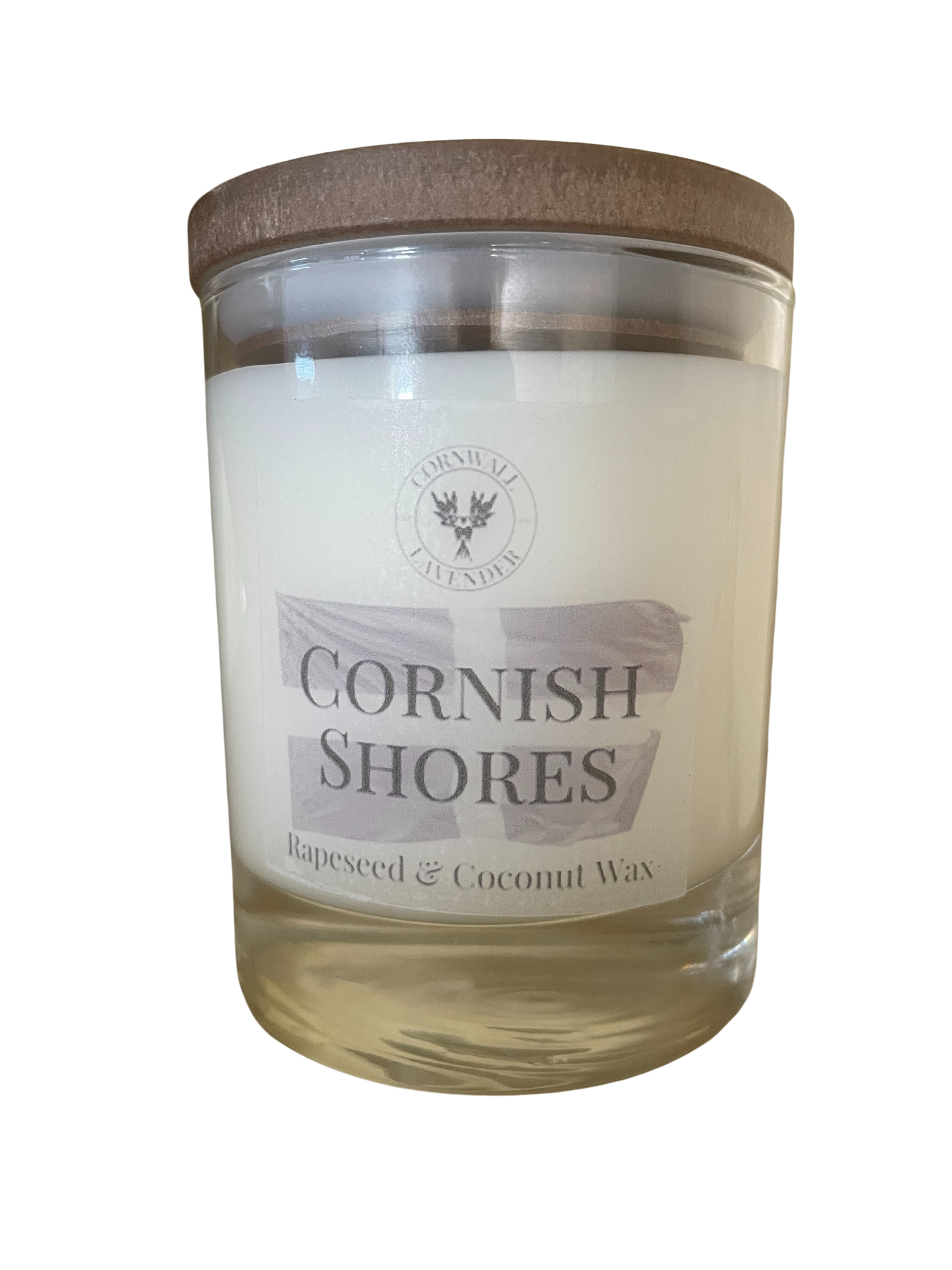 Cornish Shores  candle. 20cl with wooden lid.