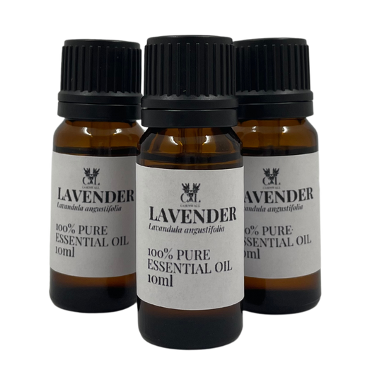 Lavender essential oil has many varied properties and is one of the most widely used essential oil in aromatherapy. It has a calming, soothing effect when the scent is inhaled, it has antibacterial properties and is often used to treat cuts and bruises as well as burns.